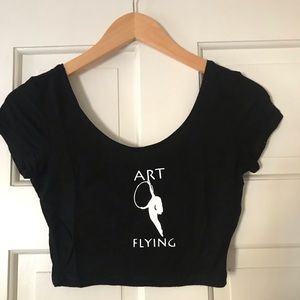 Art Flying Aerial cropped tee